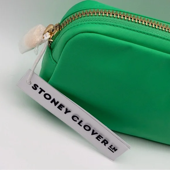 Stoney Clover Lane Classic Small Pouch Avocado Nylon Zip Cosmetic Bag - Picture 4 of 16